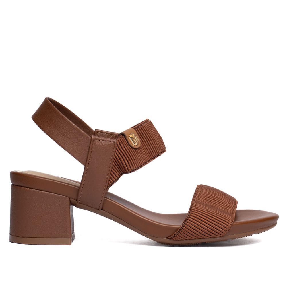 Sandália Feminina Modare Elástico Canelado Marrom