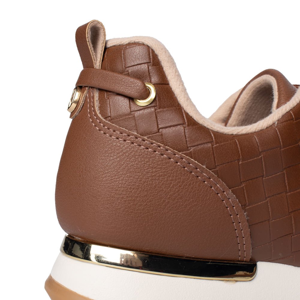 Tênis Feminino Modare Napa Tresse Calce Fácil Avela Avelã 5