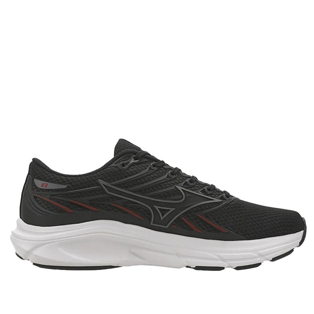 Tênis Masculino Mizuno Jet 8 SOFTIERFOAM Preto/Vermelho