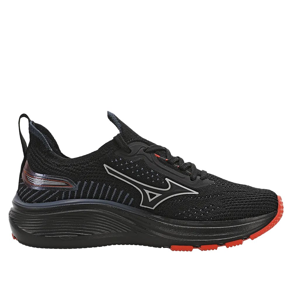 Tênis Juvenil Mizuno Cool Ride 3 SoftierFoam Preto/Vermelho