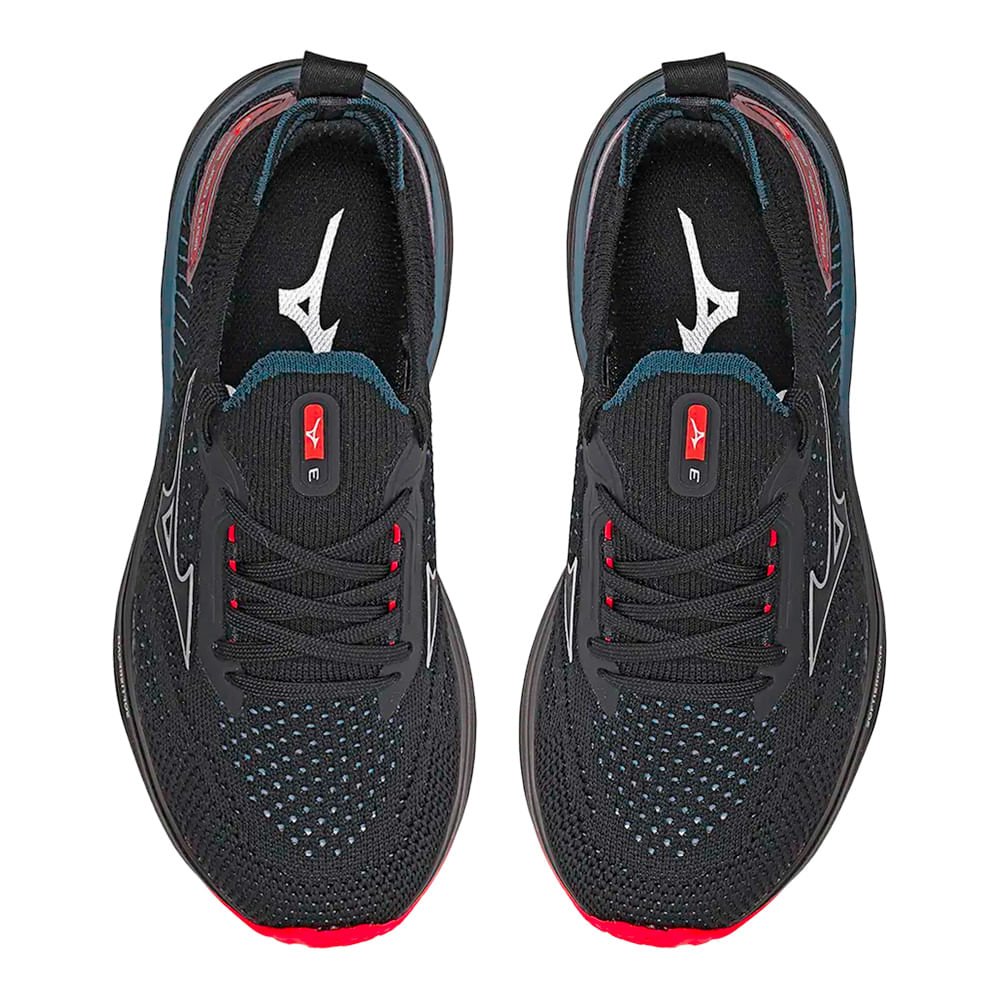 Tênis Juvenil Mizuno Cool Ride 3 SoftierFoam Preto/Vermelho Preto/Vermelho 4