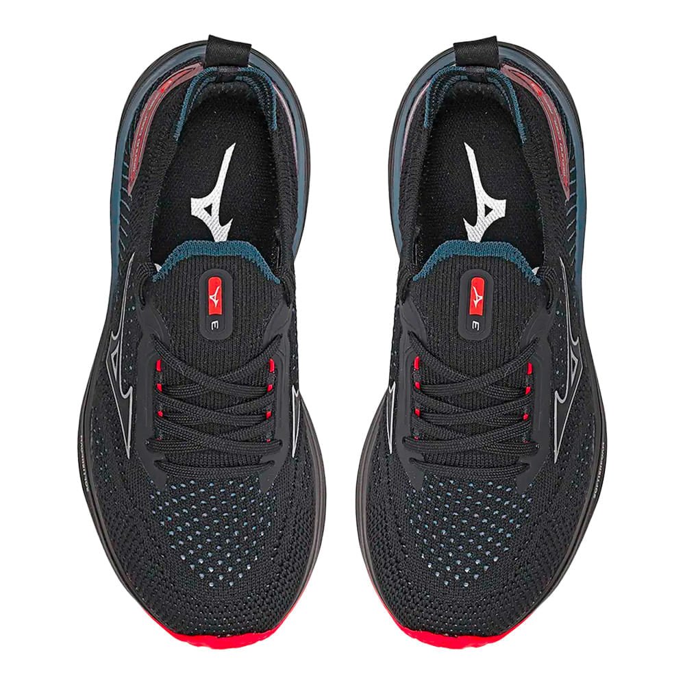 Tênis Juvenil Mizuno Cool Ride 3 SoftierFoam Preto/Vermelho Preto/Vermelho 4