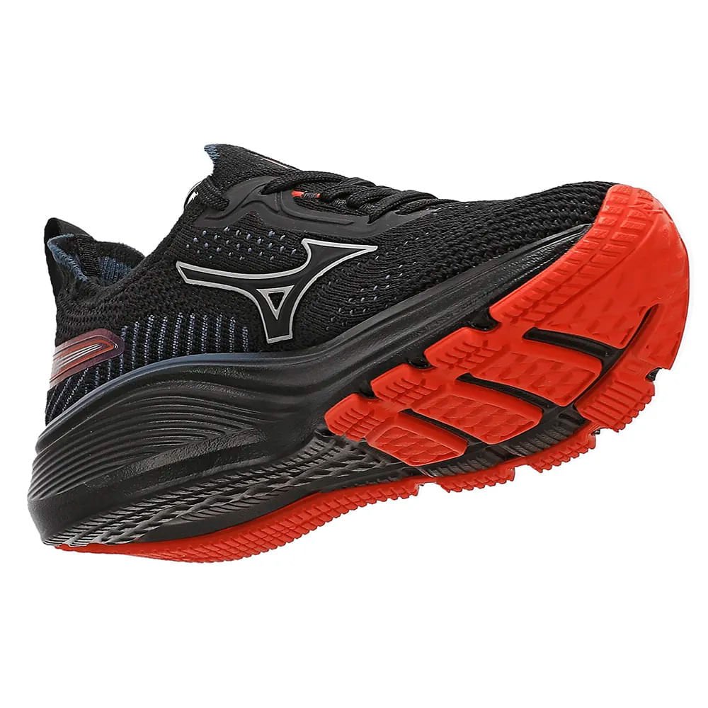 Tênis Juvenil Mizuno Cool Ride 3 SoftierFoam Preto/Vermelho Preto/Vermelho 6