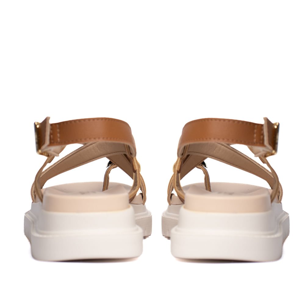 Sandália Feminina Modare Reflex Sense Flatform Marrom/Bege Marrom/Bege 3