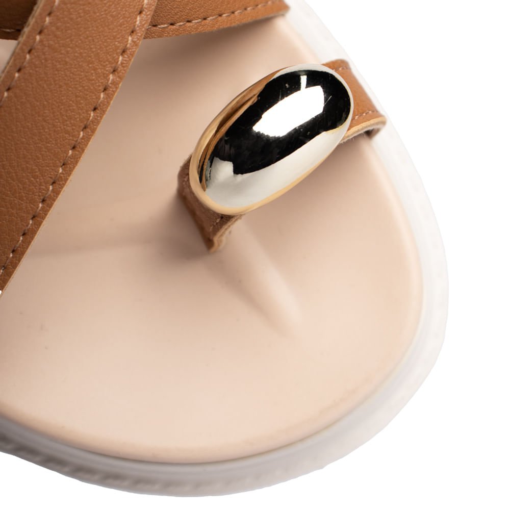 Sandália Feminina Modare Reflex Sense Flatform Marrom/Bege Marrom/Bege 5