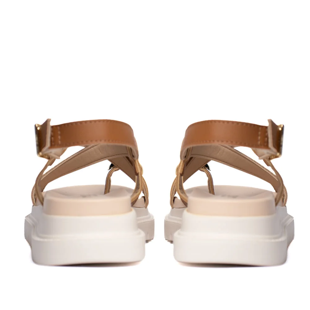 Sandália Feminina Modare Reflex Sense Flatform Marrom/Bege Marrom/Bege 3