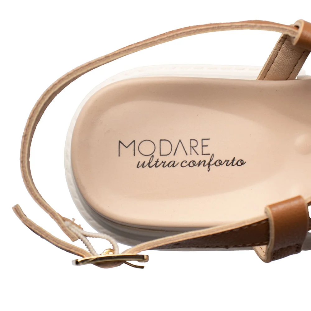 Sandália Feminina Modare Reflex Sense Flatform Marrom/Bege Marrom/Bege 5