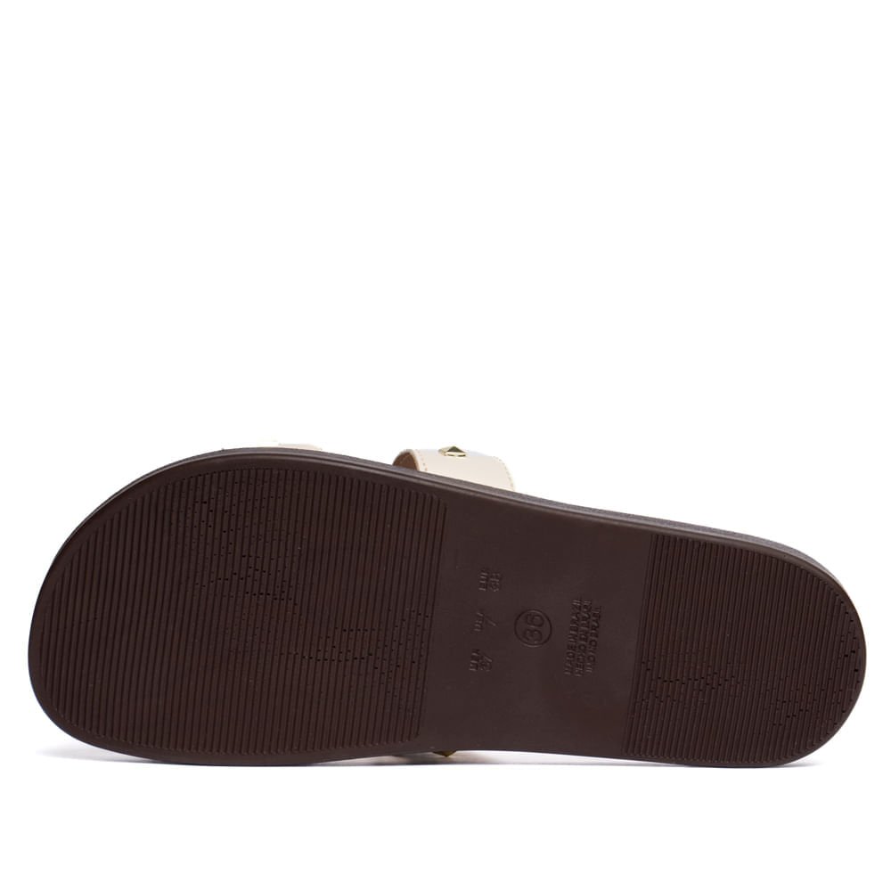 Rasteira Slide Feminina Via Scarpa Bege Claro Bege Claro 3