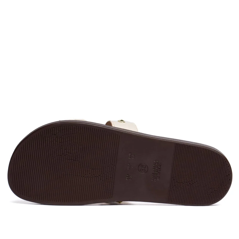 Rasteira Slide Feminina Via Scarpa Bege Claro Bege Claro 3