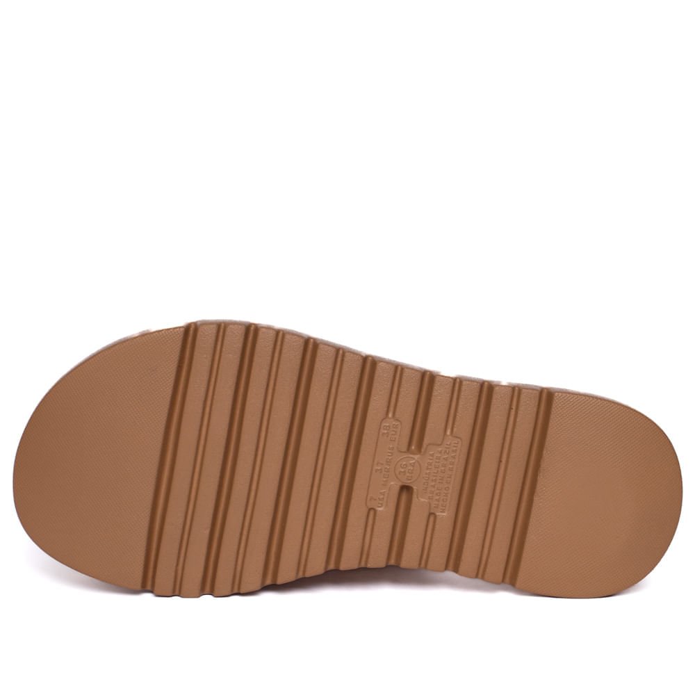 Sandália Feminina Modare Flatform Fivelas Caramelo/Bege Caramelo 2
