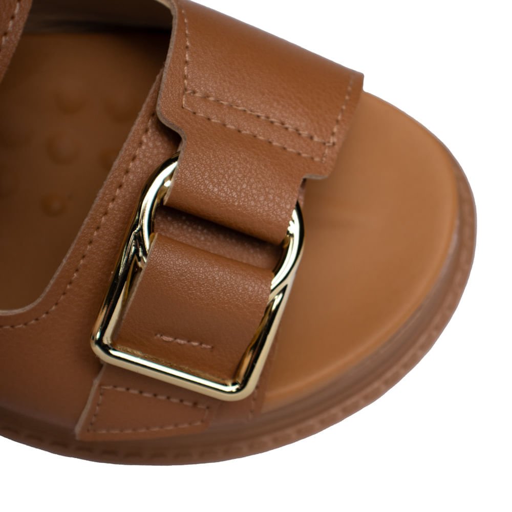Sandália Feminina Modare Flatform Fivelas Caramelo/Bege Caramelo 5