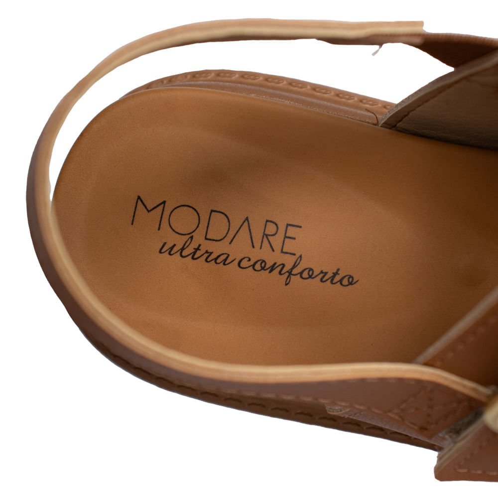 Sandália Feminina Modare Flatform Fivelas Caramelo/Bege Caramelo 6