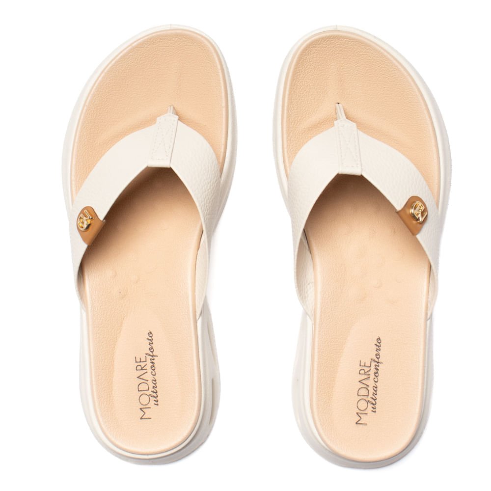 Chinelo Feminino Modare Napa Ultracomfy Off White/Bege Off White 1