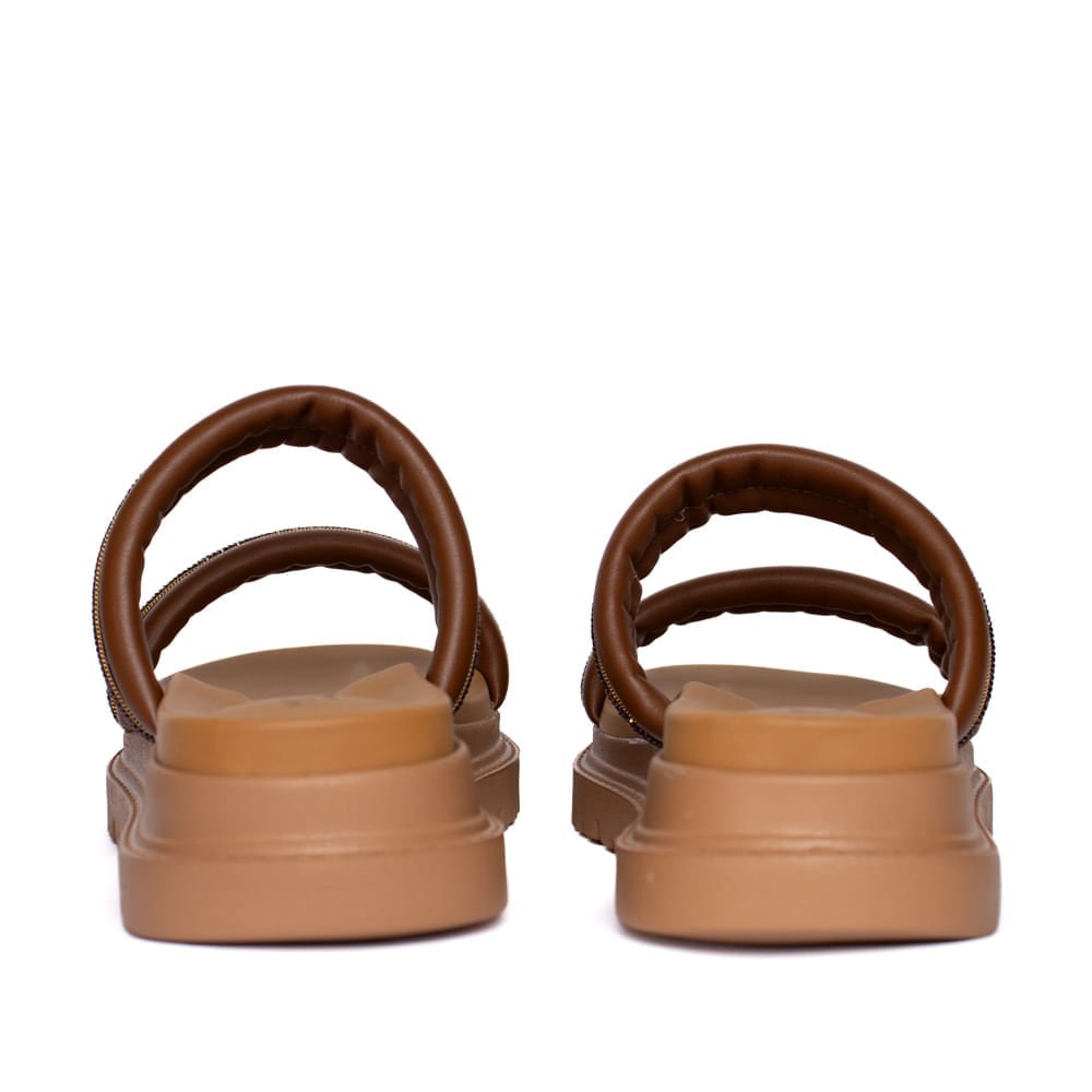 Tamanco Feminino Modare Flatform Tiras Strass Avelã Avelã 3