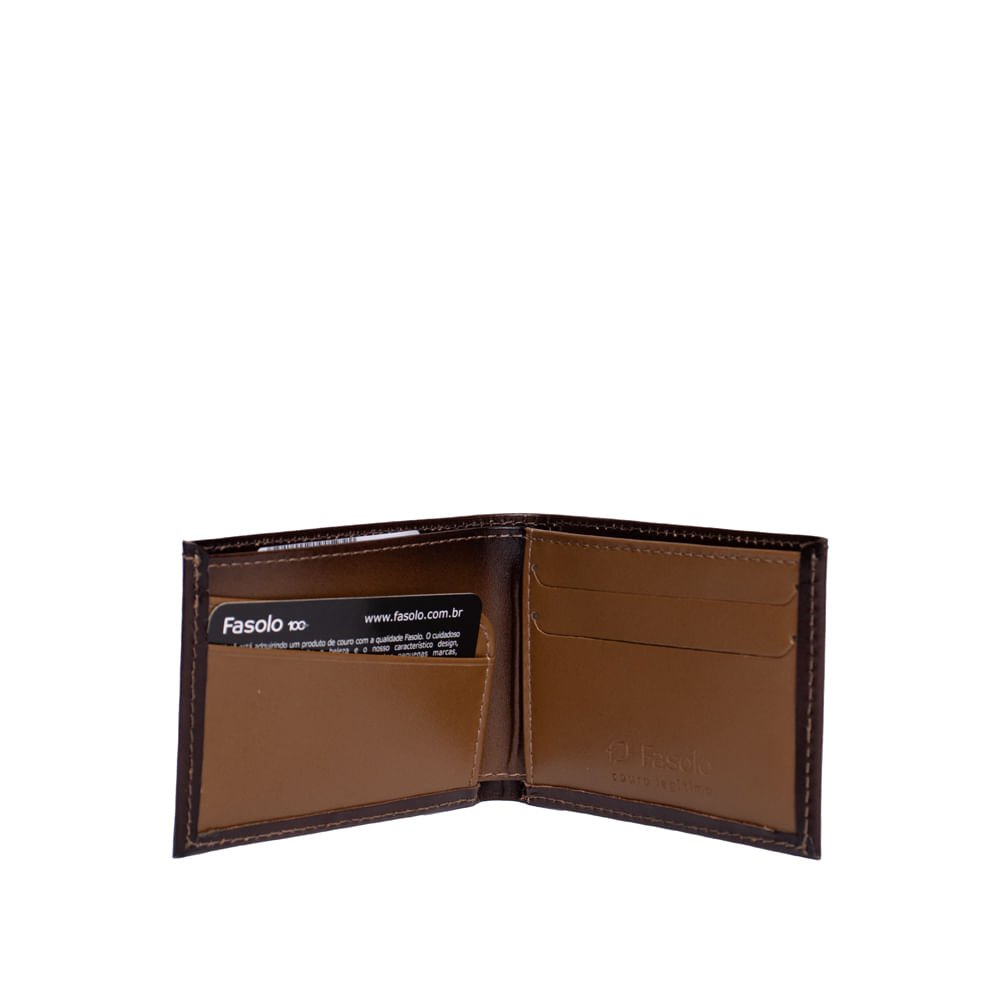 Carteira Masculina Fasolo Couro K895042 112 Caramelo/Marrom Caramelo 3