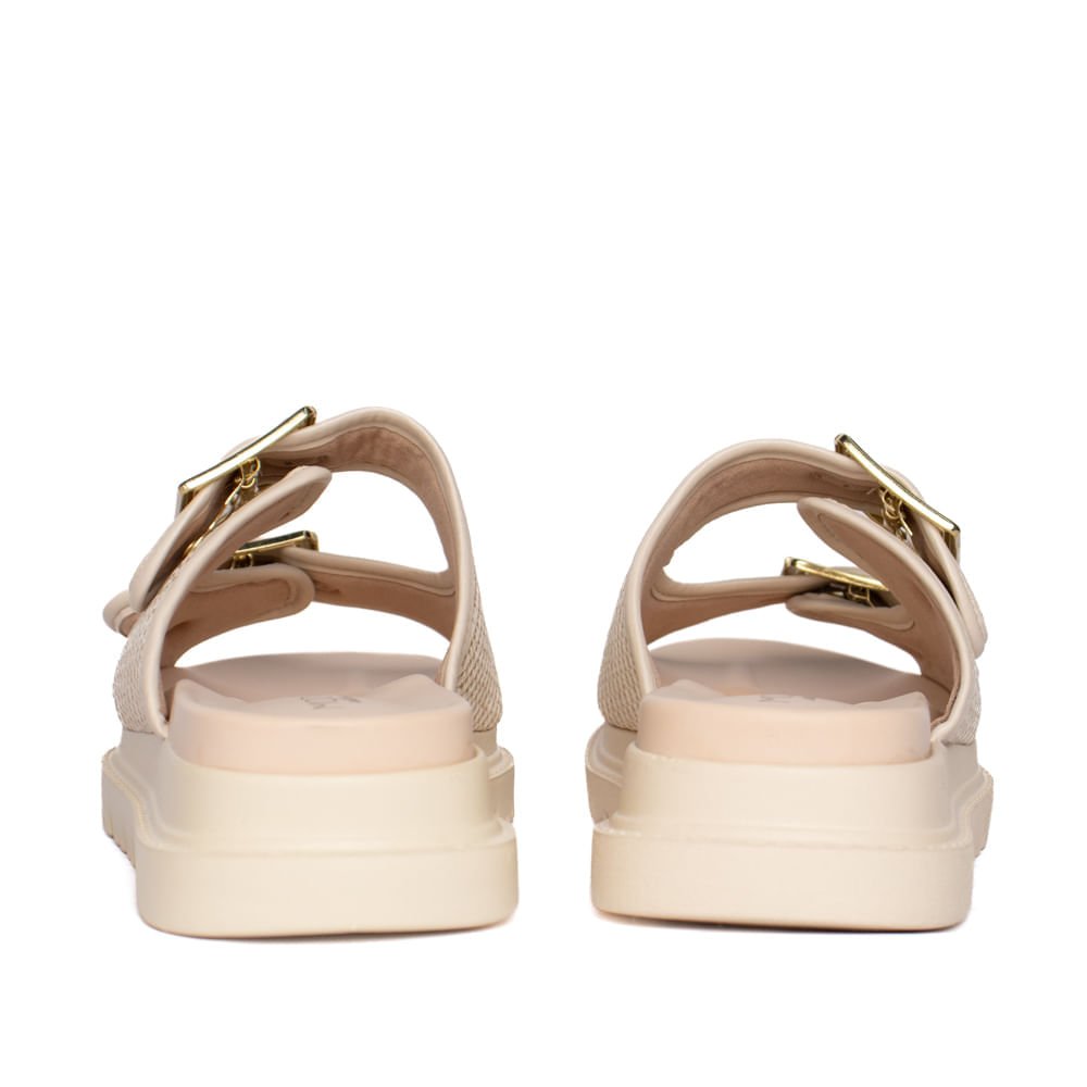 Tamanco Feminino Modare Soft Touch Creme/Dourado Creme 3