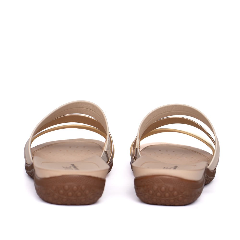 Tamanco Feminino Modare Napa Ultraconforto Bege/Dourado Bege 3