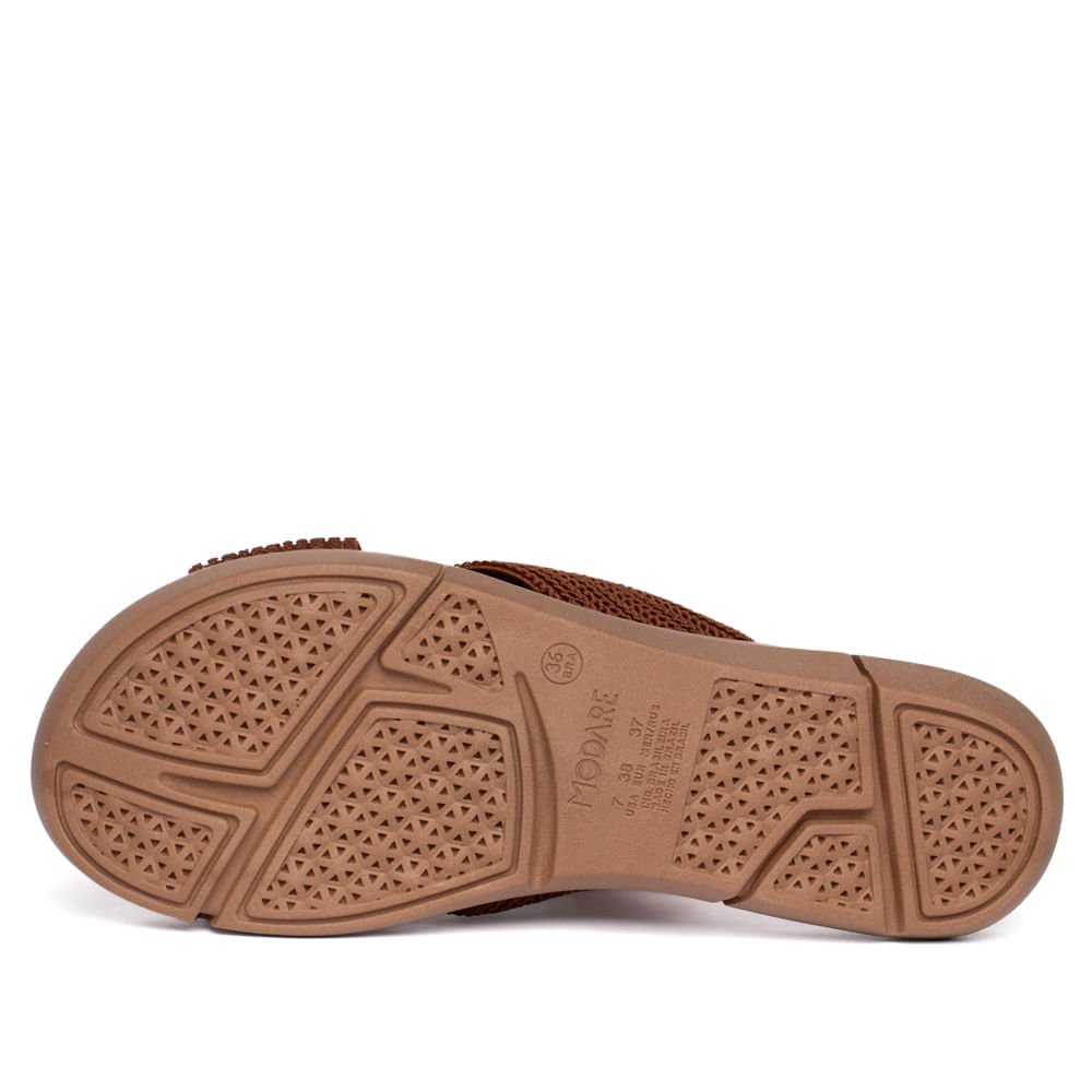 Tamanco Feminino Modare Elástico Ultra Conforto Marrom Marrom 2