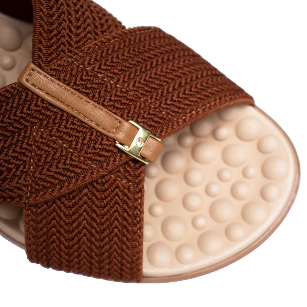 Tamanco Feminino Modare Elástico Ultra Conforto Marrom Marrom 5