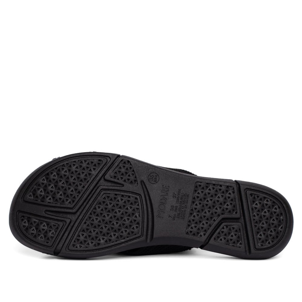 Tamanco Feminino Modare Elástico Ultra Conforto Preto Preto 2