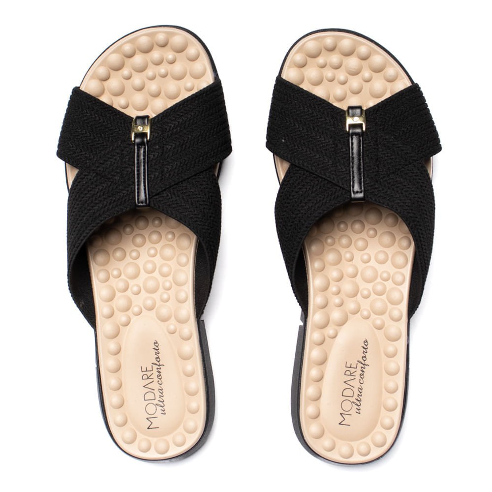 Tamanco Feminino Modare Elástico Ultra Conforto Preto Preto 4