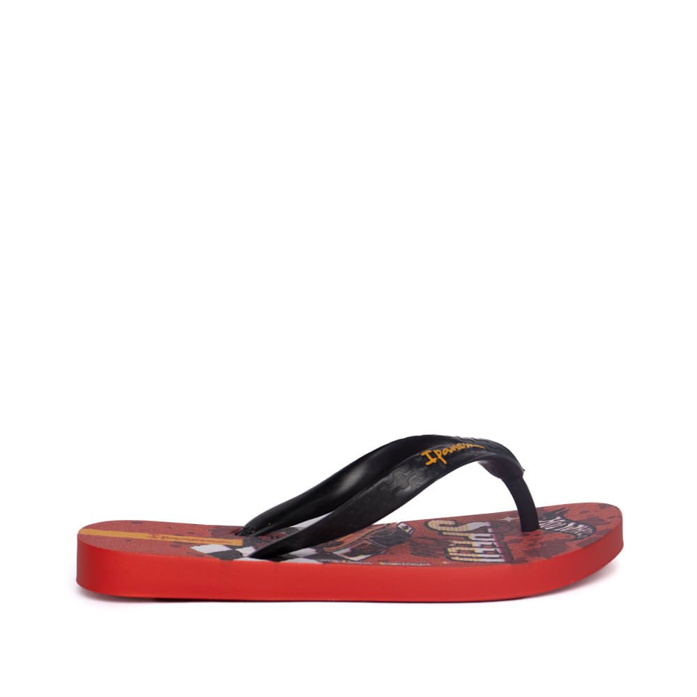 Chinelo Infantil Ipanema Hot Wheels Preto/vermelho Preto/Vermelho 2