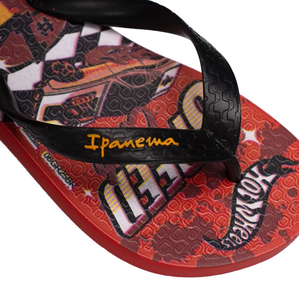 Chinelo Infantil Ipanema Hot Wheels Preto/vermelho Preto/Vermelho 4