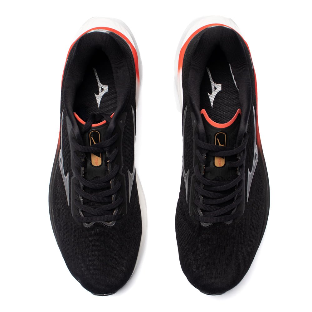 Tênis Masculino Mizuno Wave Creation 26 Mesh Preto/Vermelho Preto/Vermelho 4