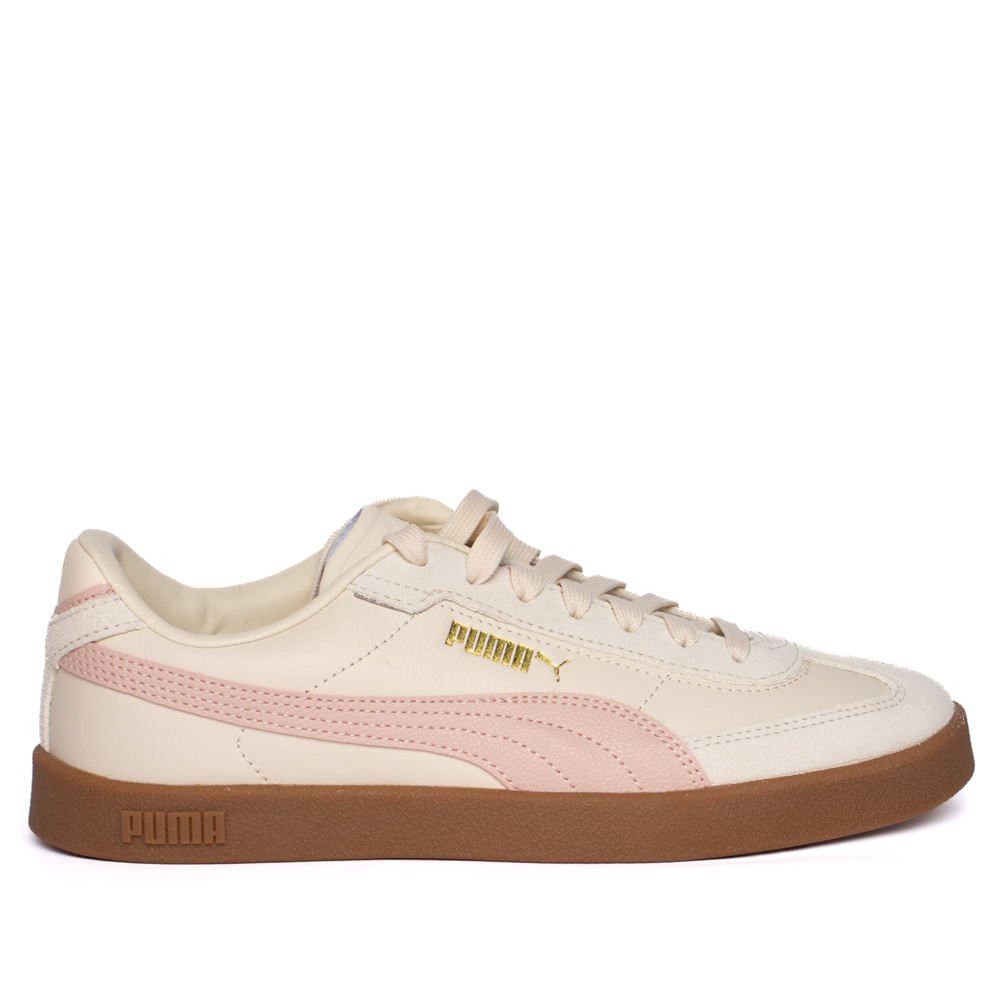 Tênis Feminino Puma Club II Couro Camurça Nude/Rosa