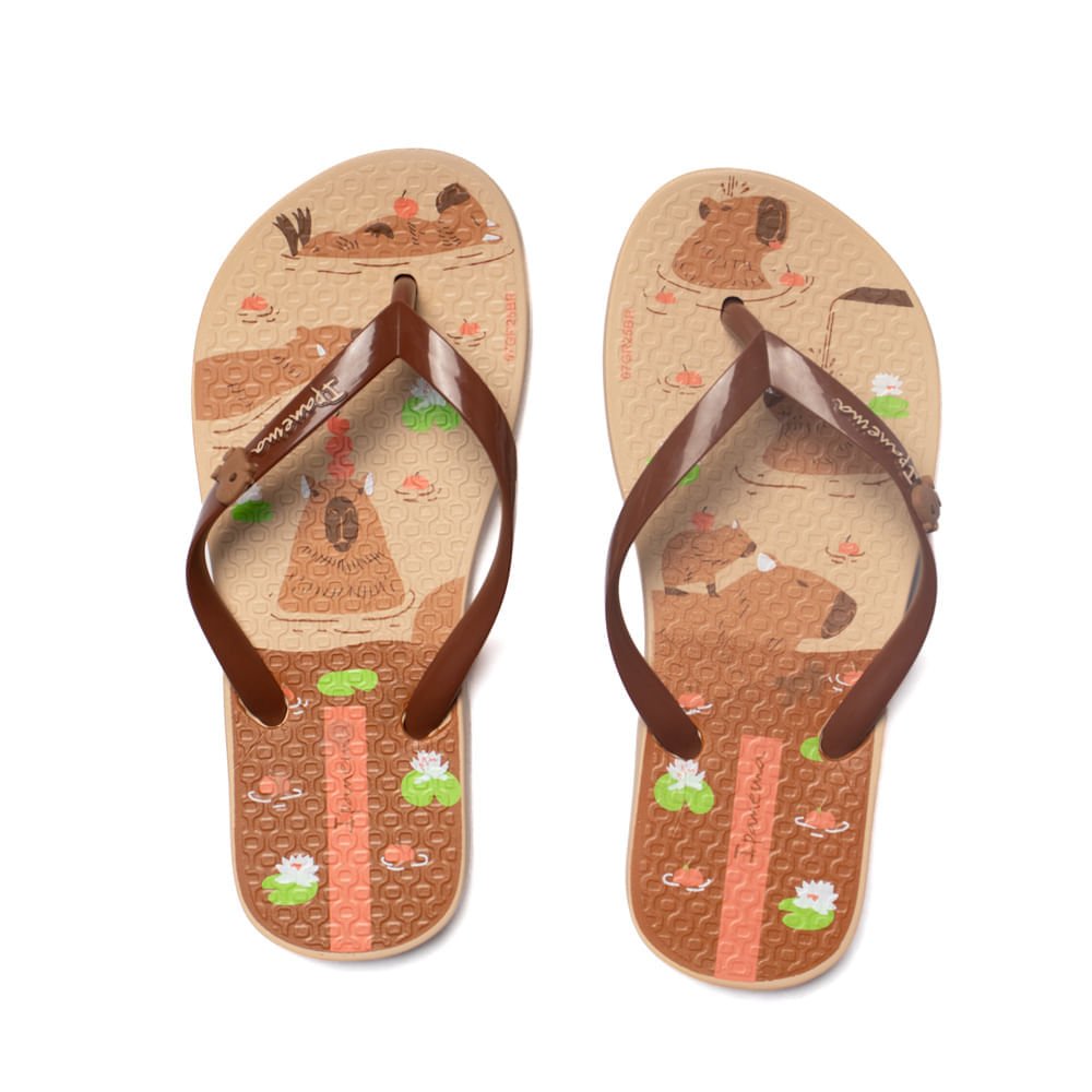 Chinelo Infantil Ipanema Hype Capivara Bege