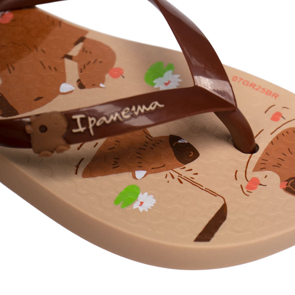 Chinelo Infantil Ipanema Hype Capivara Bege Bege 4