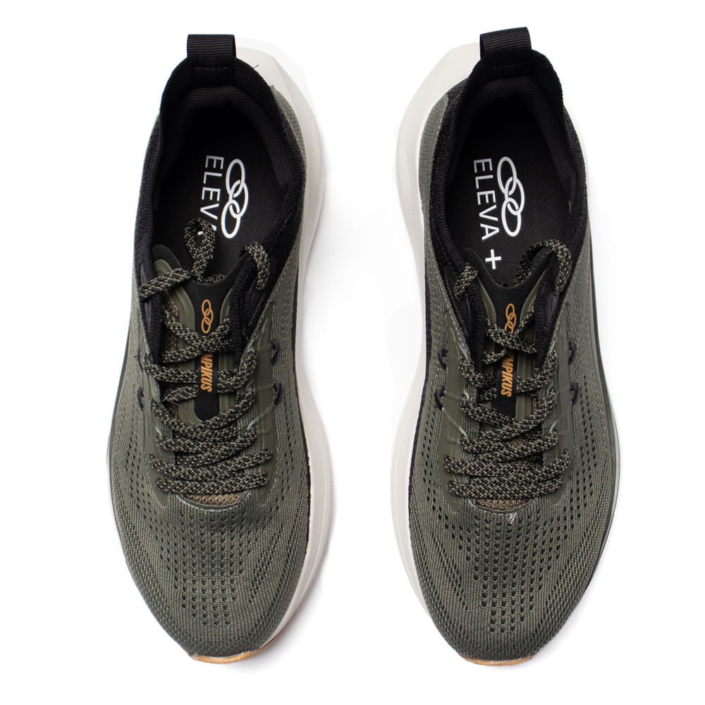 Tênis Masculino Olympikus Reverso 3 Eleva+ Militar/Preto Verde/Preto 4