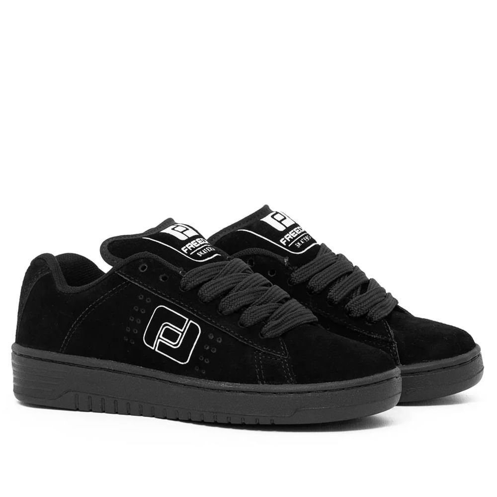 Tênis Masculino Freeday Jab Skate Camurça Preto Preto 4