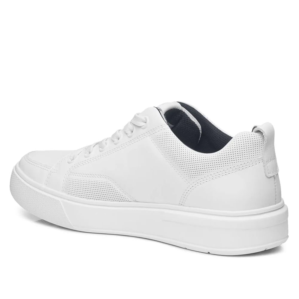 Sapatênis Masculino Pegada Couro Branco Branco 3