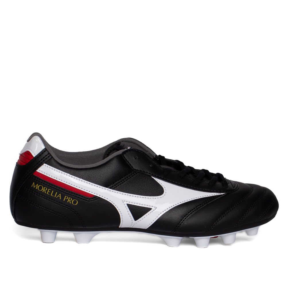Chuteira Campo Mizuno Morelia II Pro K-Leather Preto/Branco