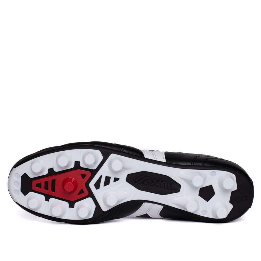 Chuteira Campo Mizuno Morelia II Pro K-Leather Preto/Branco Preto/Branco 2