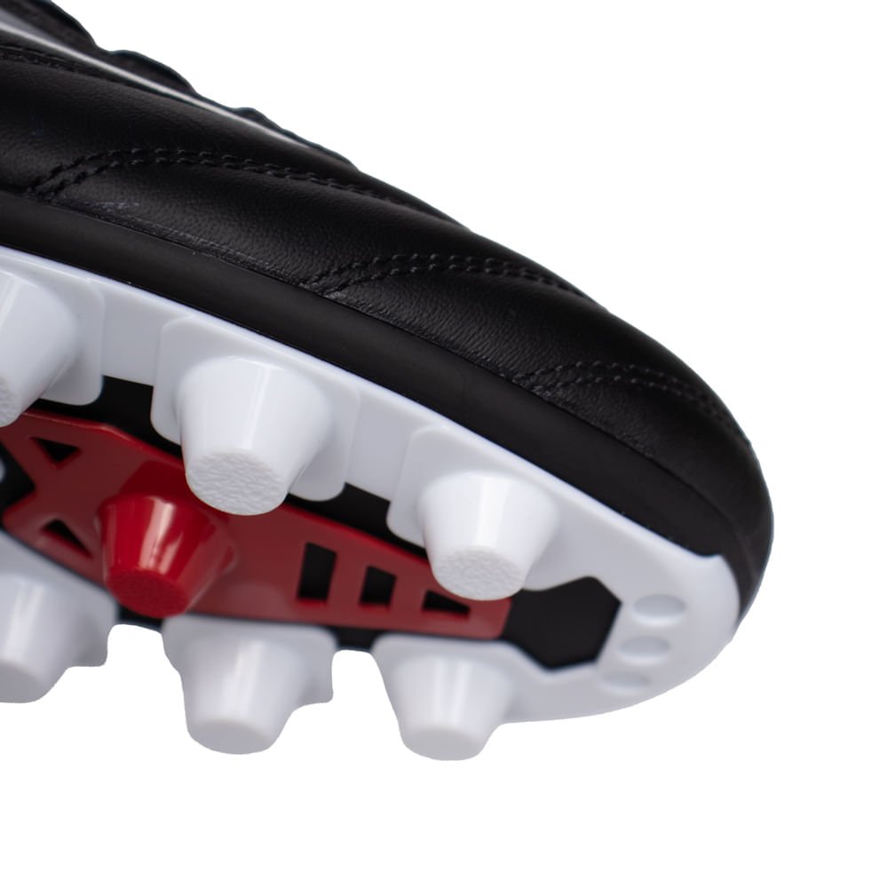 Chuteira Campo Mizuno Morelia II Pro K-Leather Preto/Branco Preto/Branco 6