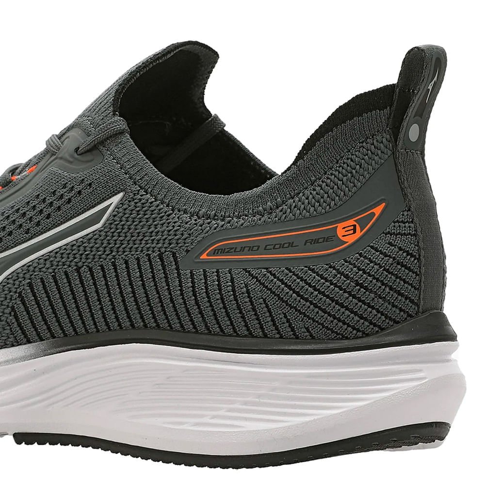 Tênis Masculino Mizuno Cool Ride 3 SoftierFoam Cinza Cinza 5