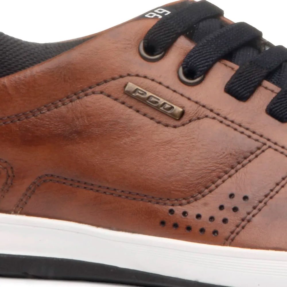 Sapatênis Masculino Pegada Microfibra Fibertech Marrom Marrom 4