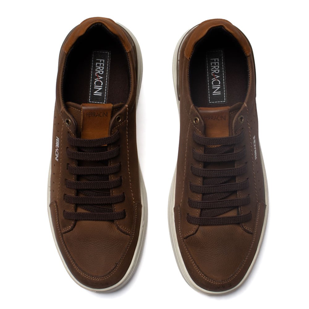 Sapatênis Masculino Ferracini Nobuck Marrom Marrom 4