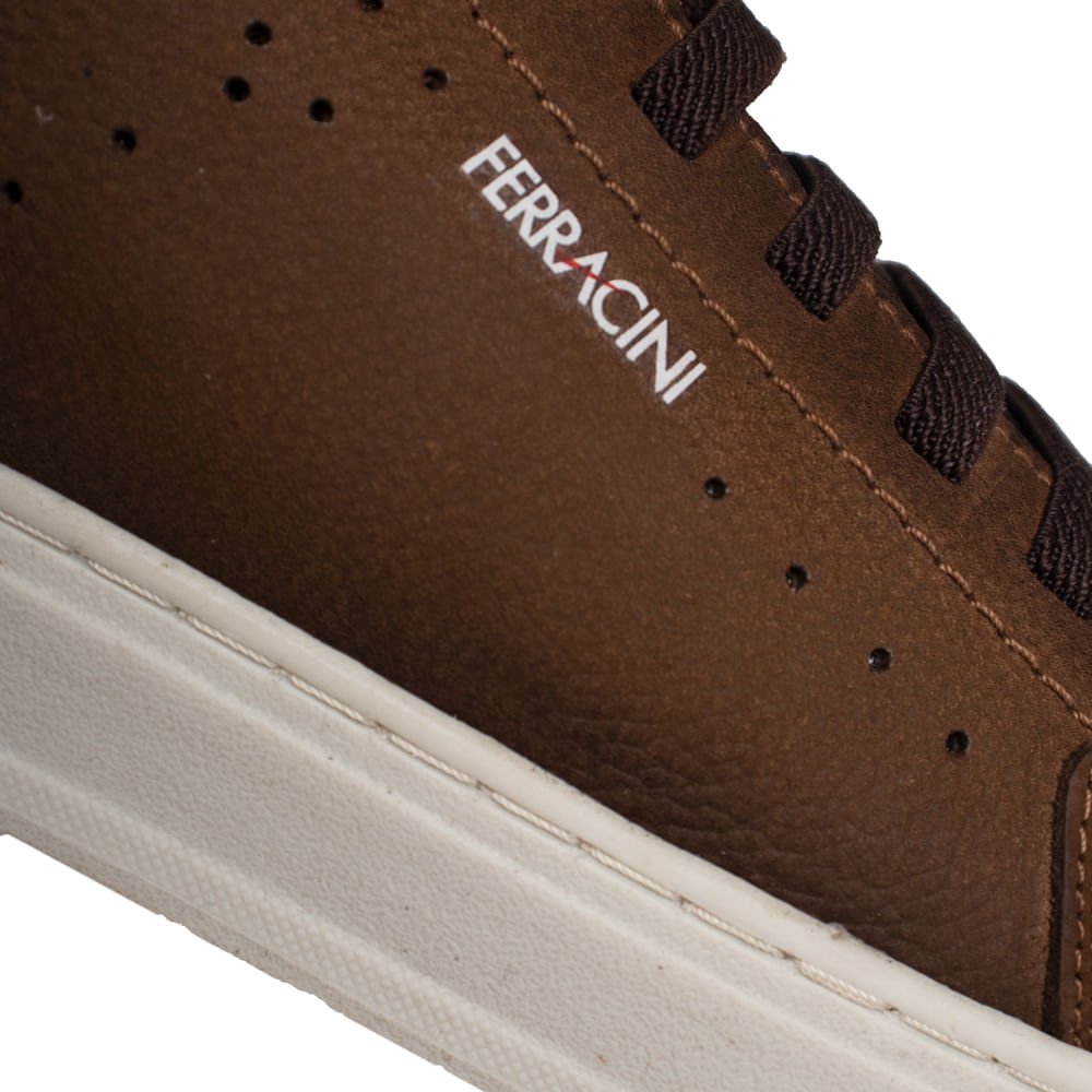 Sapatênis Masculino Ferracini Nobuck Marrom Marrom 5