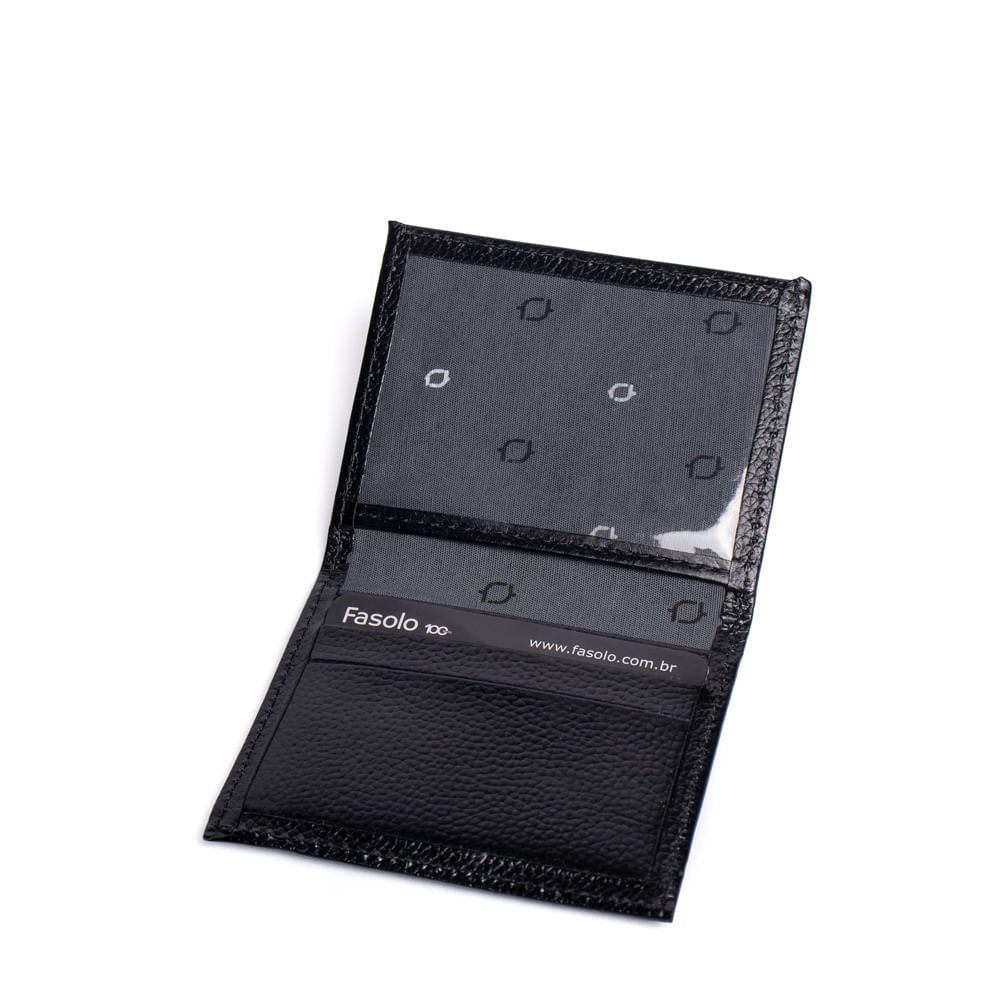 Carteira Masculina Fasolo U221143 751 Couro Slim Preto Preto 3