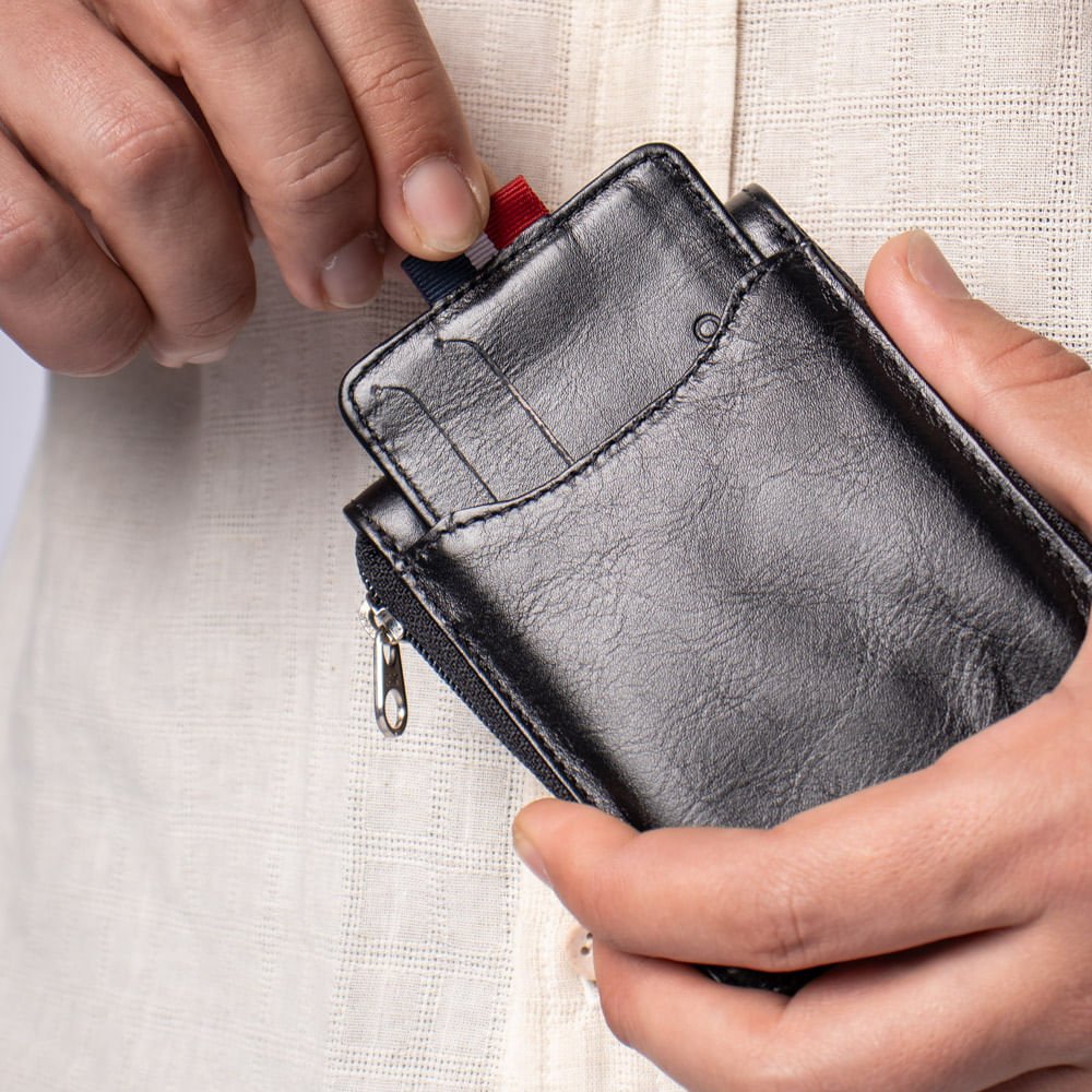 Carteira Masculina Fasolo Couro K906035 751 Preto Preto 5