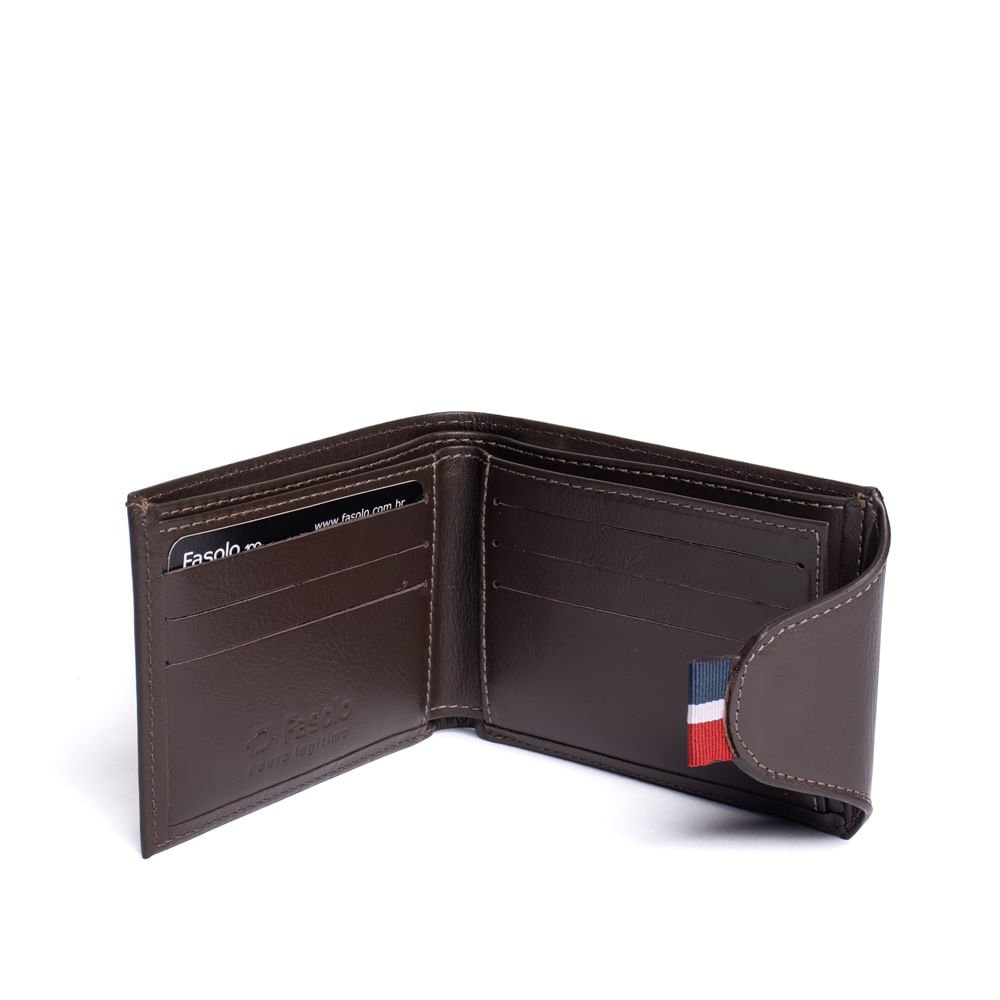 Carteira Masculina Fasolo Couro K900035 101 Café Café 3