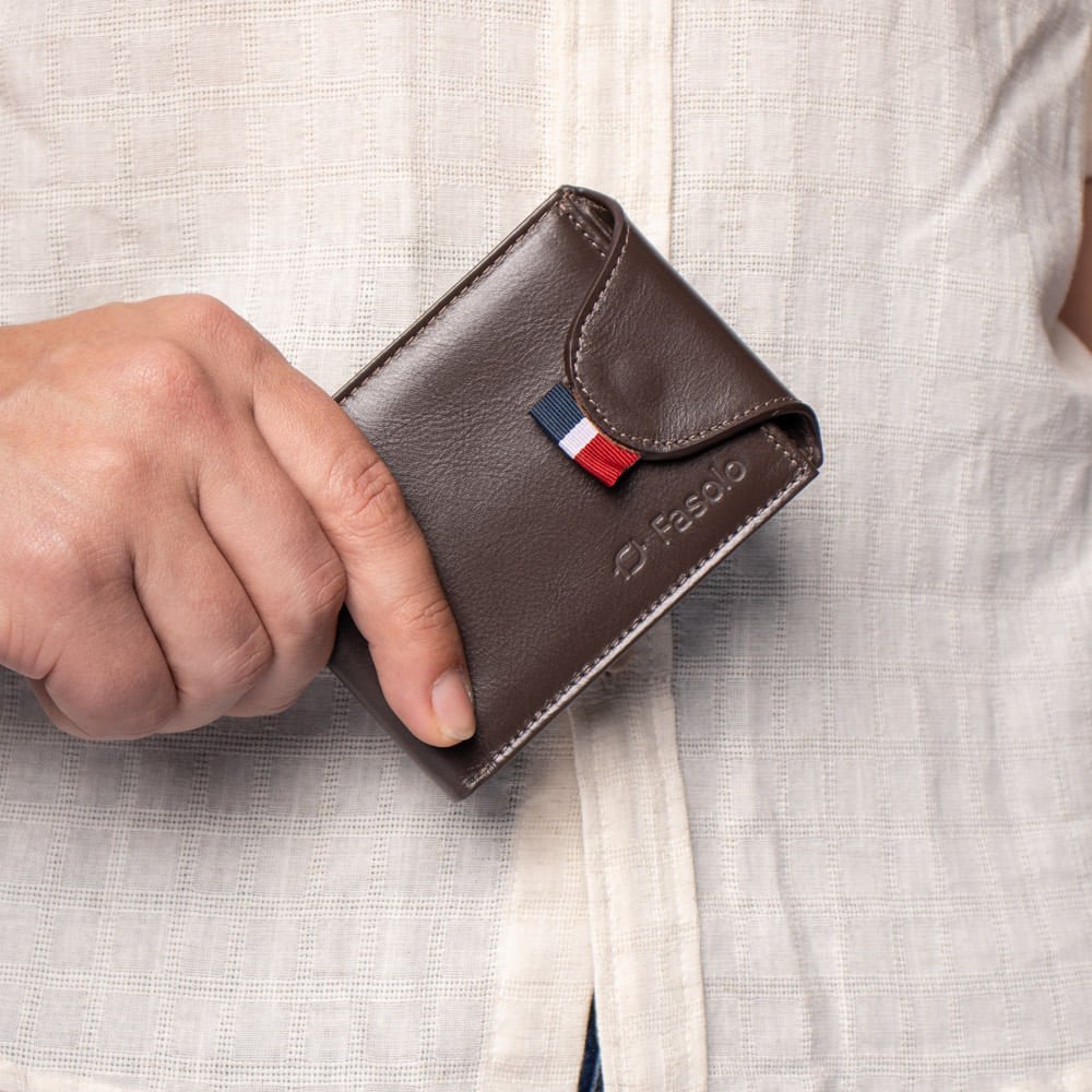 Carteira Masculina Fasolo Couro K900035 101 Café Café 4