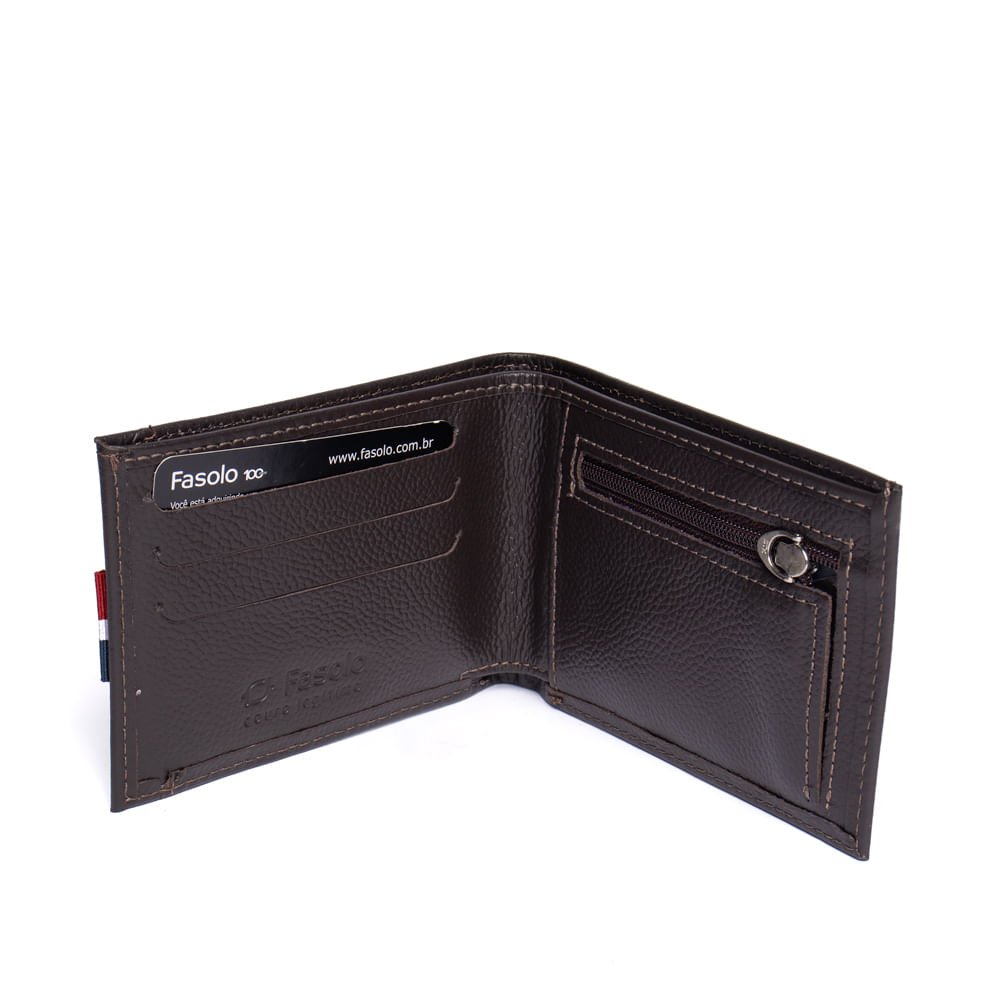 Carteira Masculina Fasolo Couro K905143 101 Marrom Marrom 3
