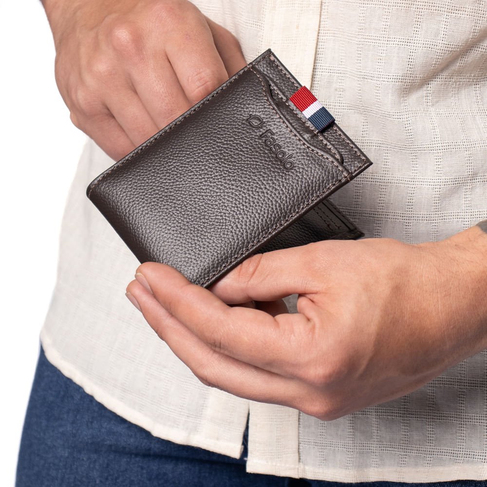 Carteira Masculina Fasolo Couro K905143 101 Marrom Marrom 5