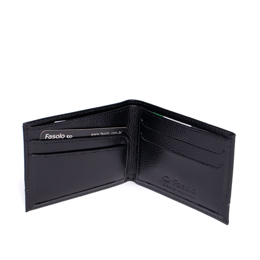 Carteira Masculina Fasolo K907143751 Couro Preta Preto 3