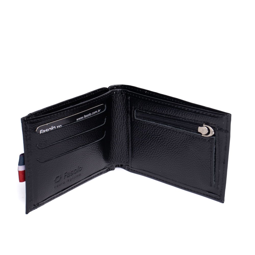 Carteira Masculina Fasolo K905143751 Couro Preta Preto 3