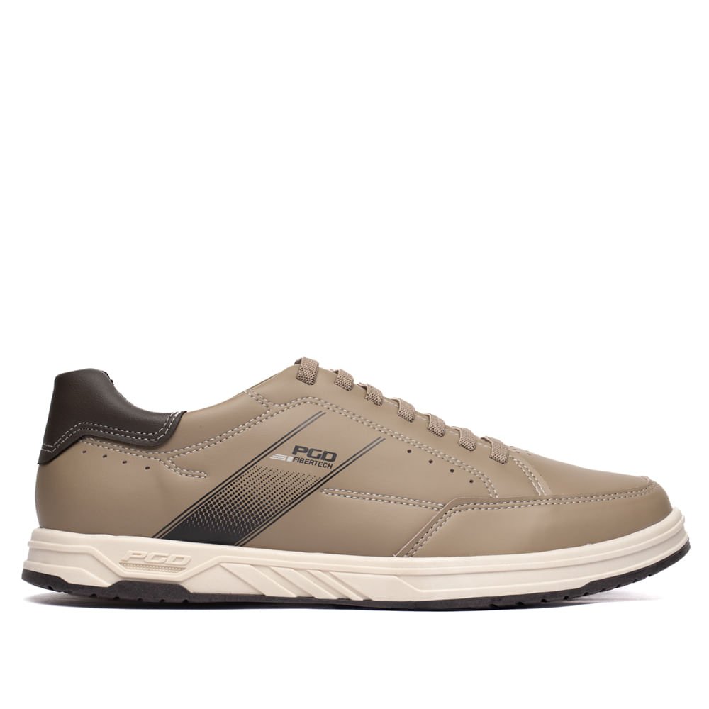 Sapatênis Masculino Pegada Fibertech Bege Escuro/Marrom